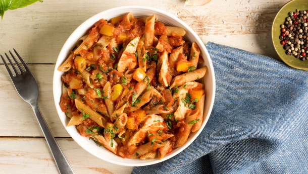 Pâtes Chef dans une assiette